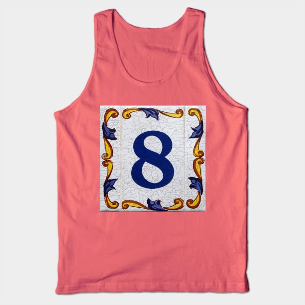 Number 8 Tank Top by JonDelorme